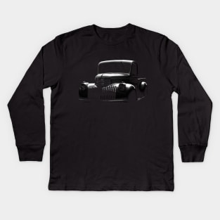 chevrolet pickup, black shirt Kids Long Sleeve T-Shirt